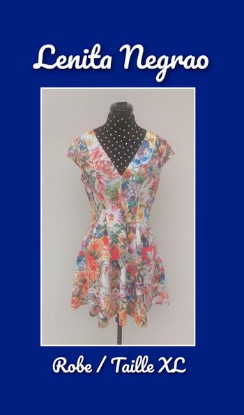 Robe fleurie multicolore Taille XL Lenita Negrao