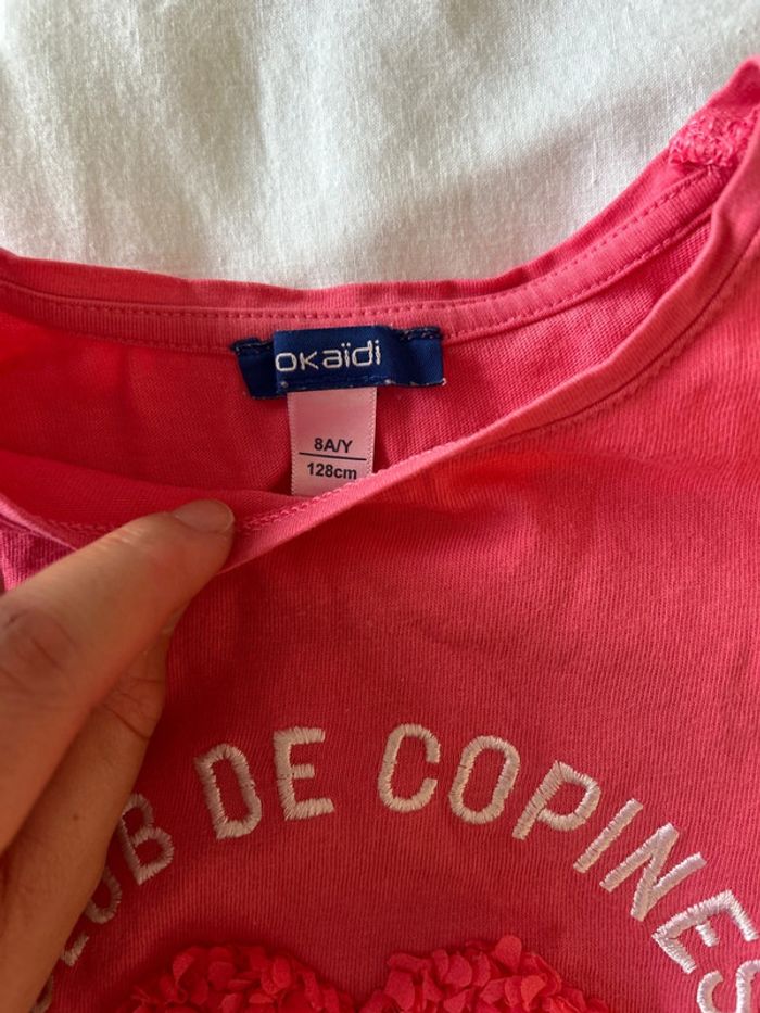Tee shirt fille okaidi 8 ans - photo numéro 2