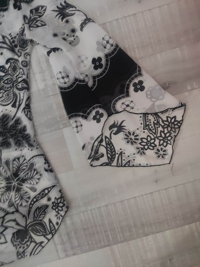 Jolie et originale chemise tunique transparente noir et blanc - photo numéro 4