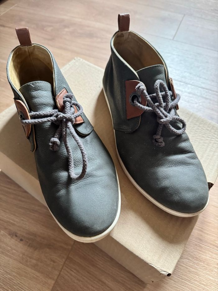 Chaussure habillée à lacets Armistice grise - photo numéro 3