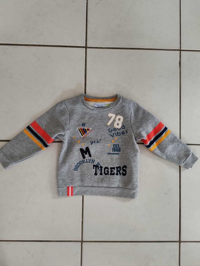 Haut gris manches longues garçon 4 ans la fabrique des garçons