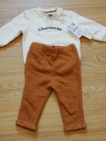 Ensemble kiabi charmeur neuf 6 mois