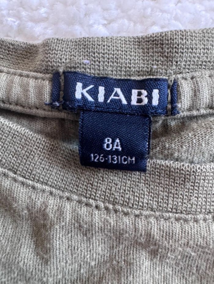 T-shirt Kiabi - Kaki - à motif tête de mort en sequins - Taille 8 ans - photo numéro 4