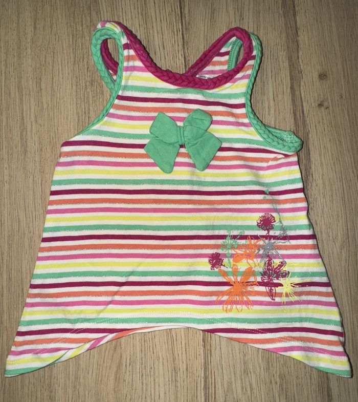 Ensemble top rayé et pantalon sarouel rose Orchestra - photo numéro 2