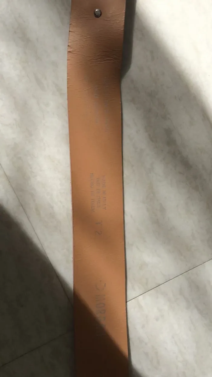 Ceinture Morgan T2 105 cm nubuck rose pâle abîmée - photo numéro 3