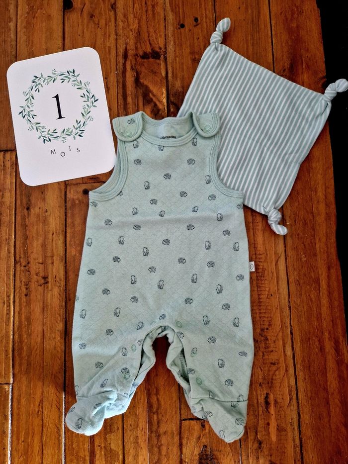 Combi-pantalon légère Vertbaudet + doudou lange assorti