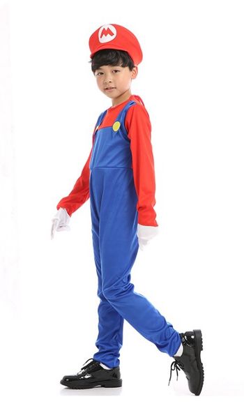 Déguisement super Mario + chapeau + moustache + gants Taille 5-6ans