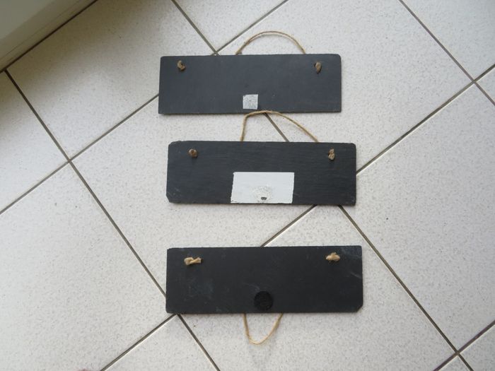 3 plaques en ardoise décoratives à accrocher - photo numéro 5