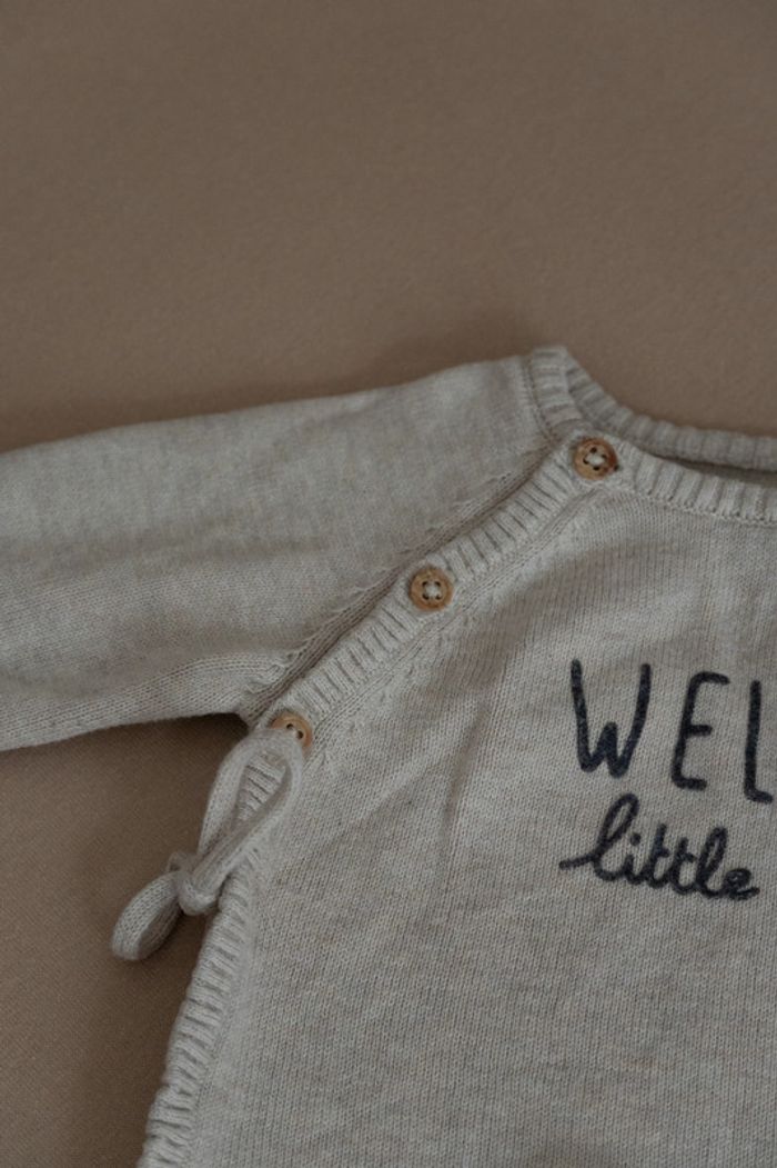 brassière gilet bouton mixte unisexe 1 mois - photo numéro 3