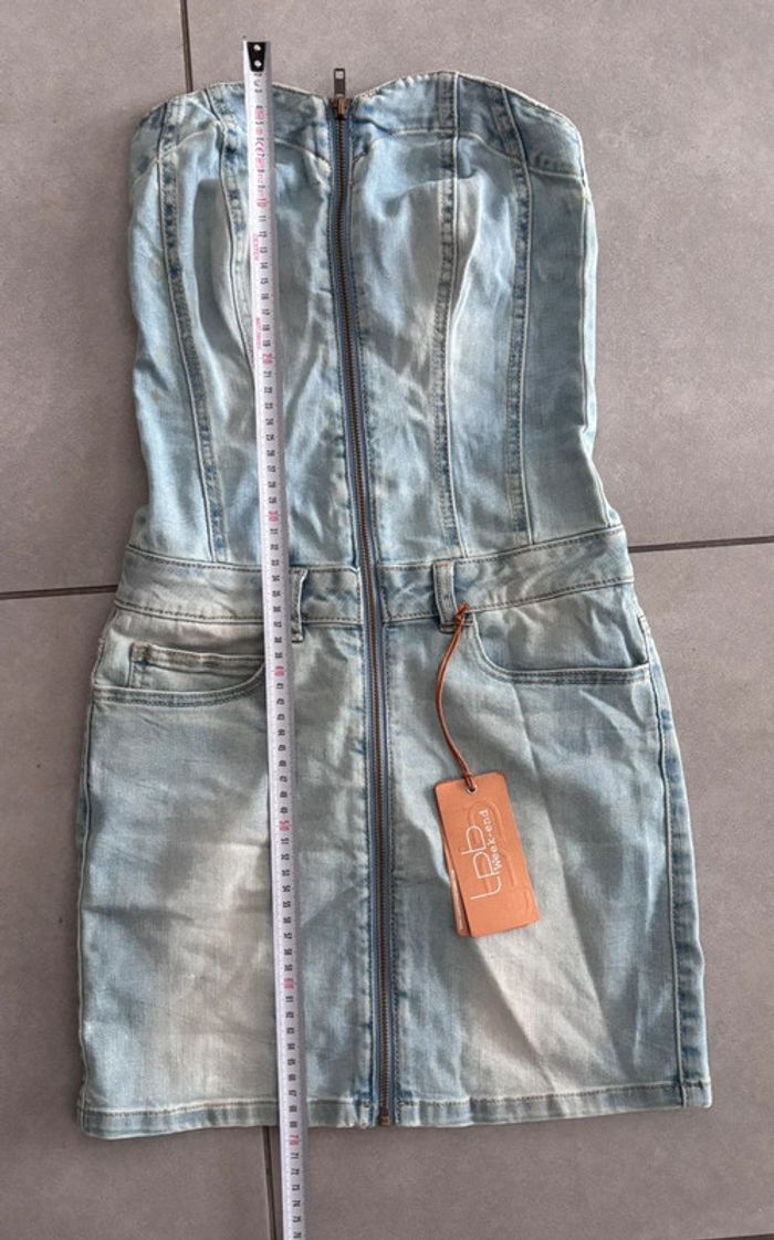 Robe bustier en jean marque LPB taille s / 36 - photo numéro 17