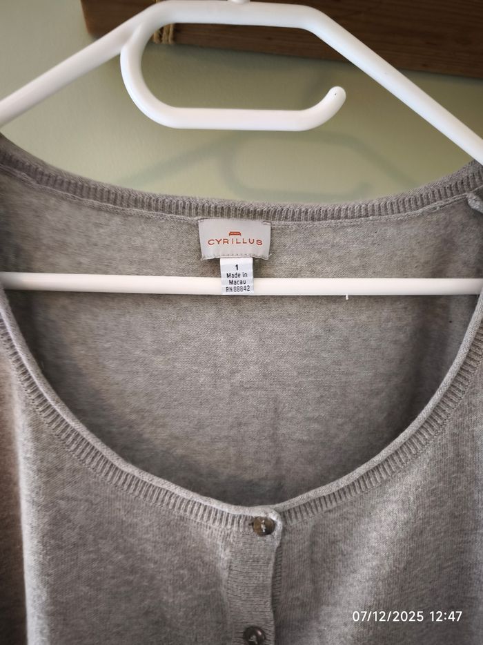 Cardigan gris laine Angora 36 - photo numéro 4