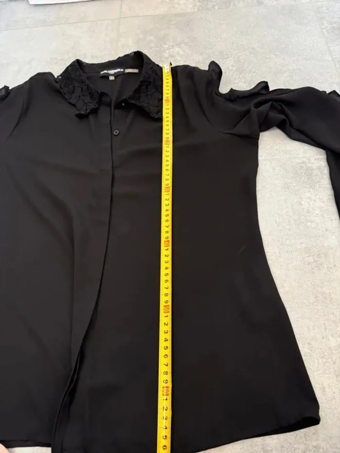 Magnifique chemise Karl Lagerfeld noir femme taille L neuf - photo numéro 11