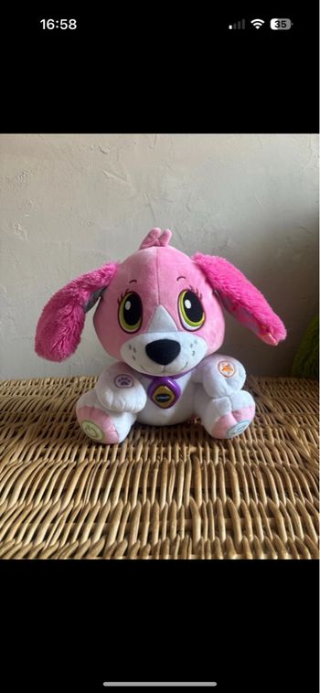 Chien rose vtech en très bon état  (Vendu sans piles )