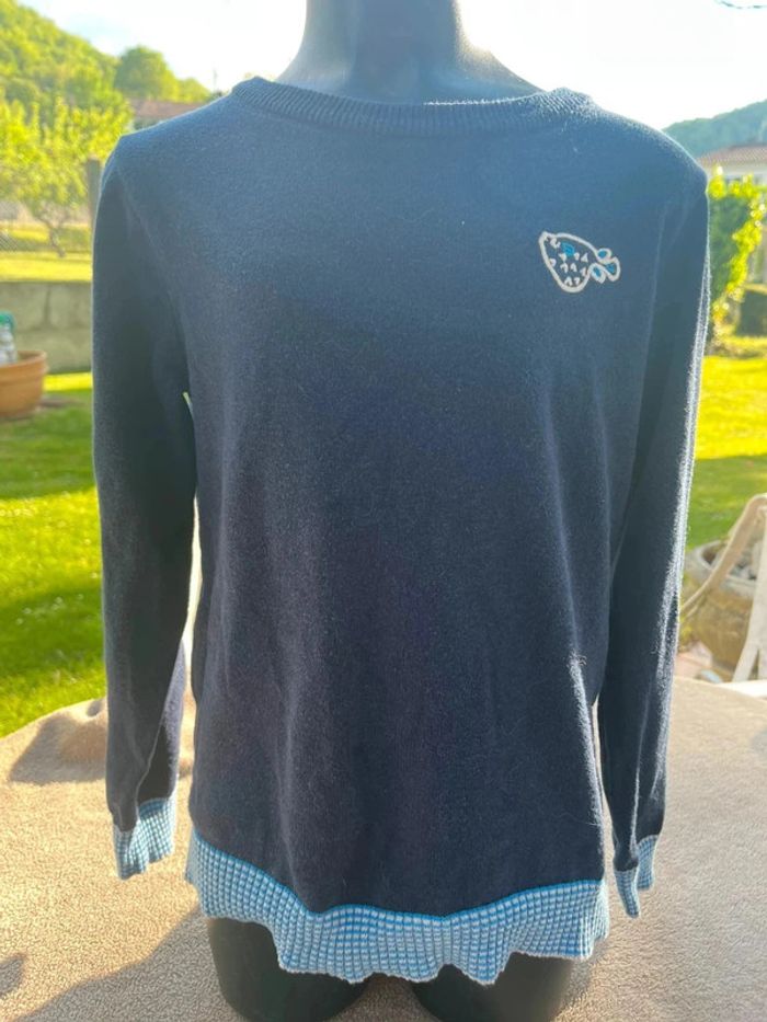 Pull bleu marine DPAM neuf sans étiquette