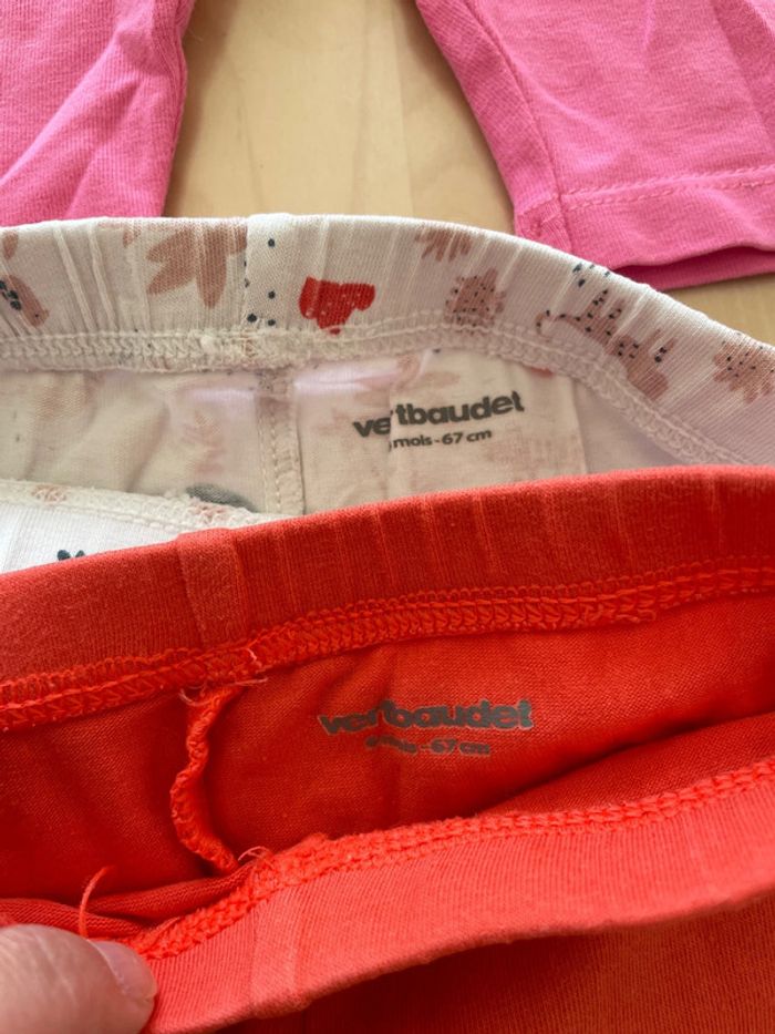 Lot de 6 leggings fille 6 mois multimarque - photo numéro 2