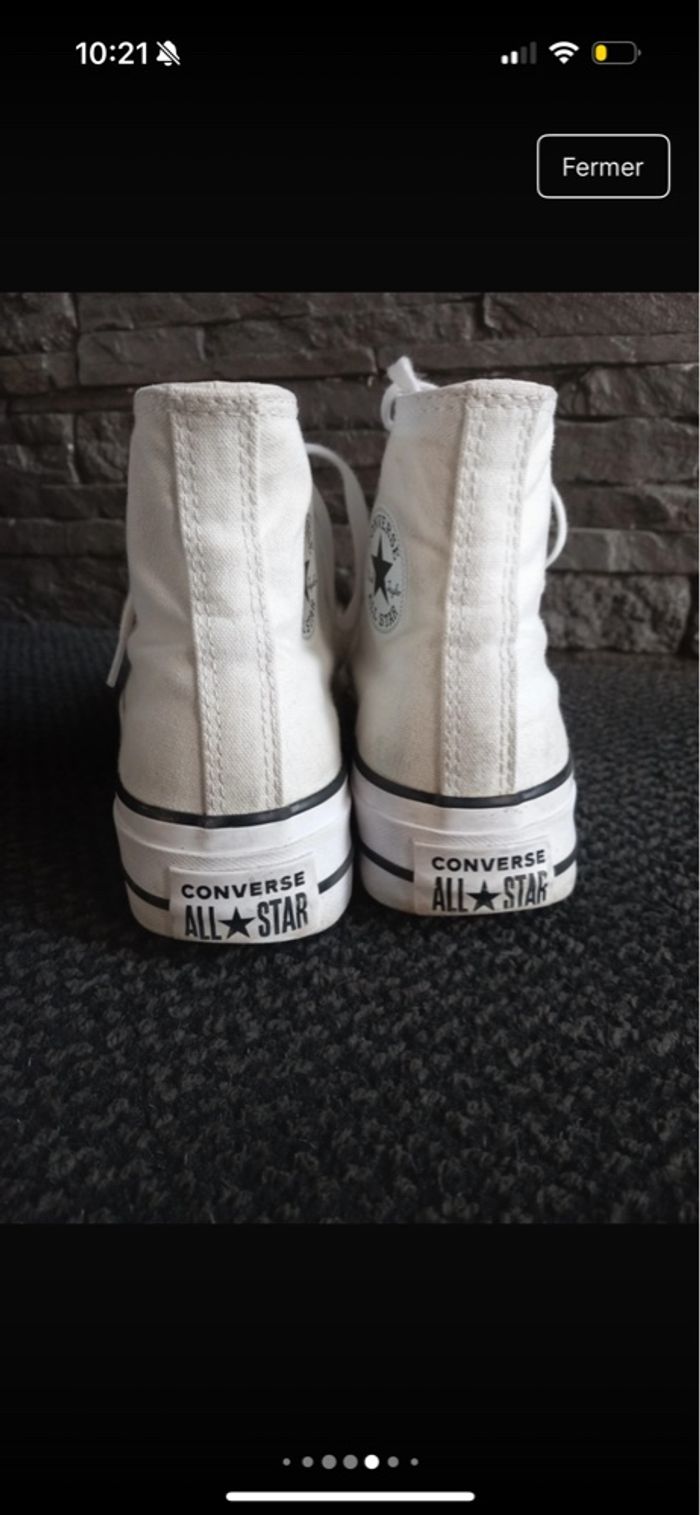 converses blanches plateforme femme - photo numéro 6