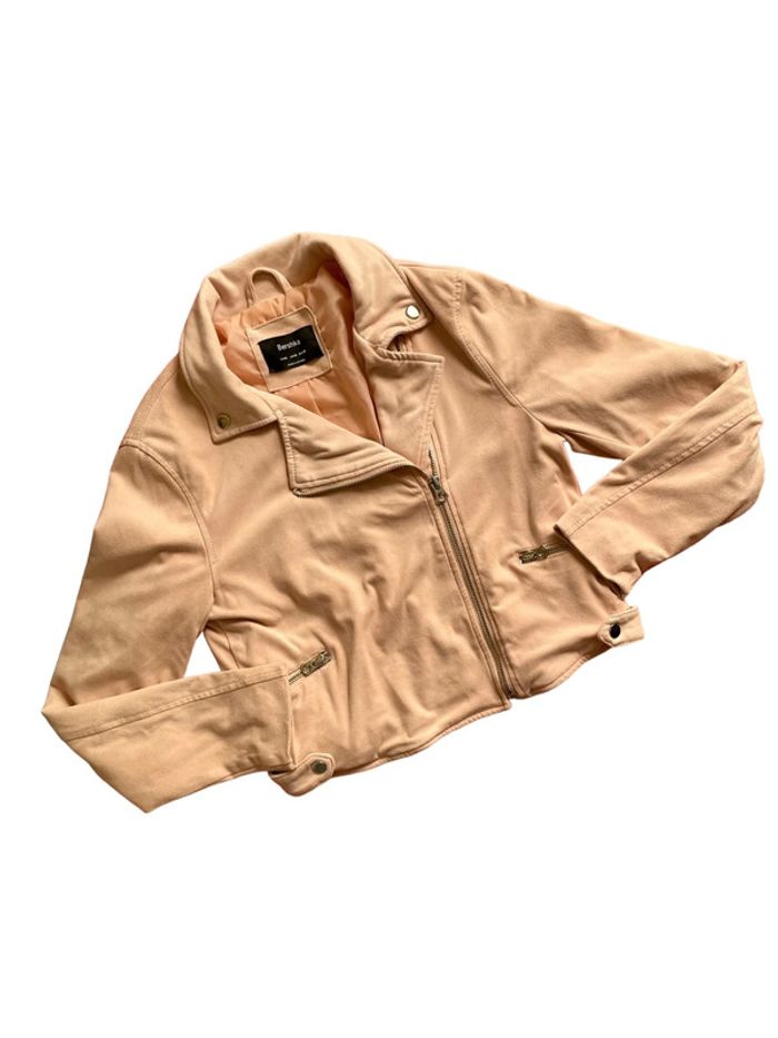 Perfecto rose pale Bershka taille M très bon état - photo numéro 2