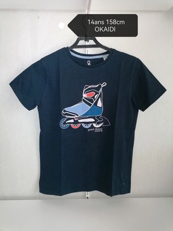 Tee-shirt marine 14ans 158cm Okaidi