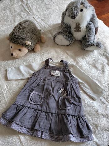 Ensemble robe salopette violette