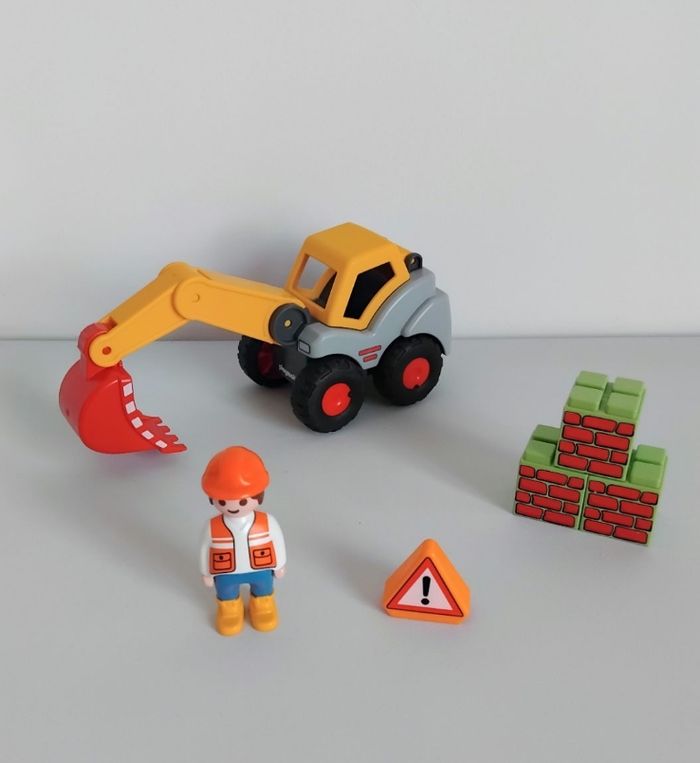 PLAYMOBIL 123 Pelleteuse de Chantier 70125 Junior 🚧