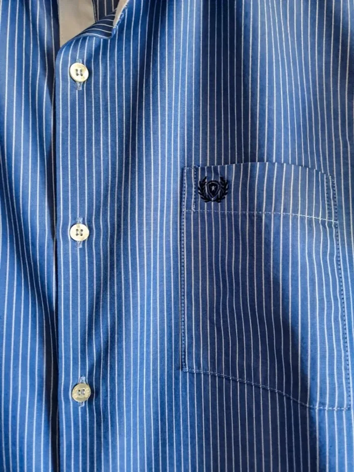 Chemise homme bleue Celio 41 à rayures super état - photo numéro 3