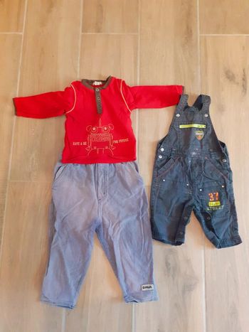 Pantalon + T-shirt + salopette - 2 ans