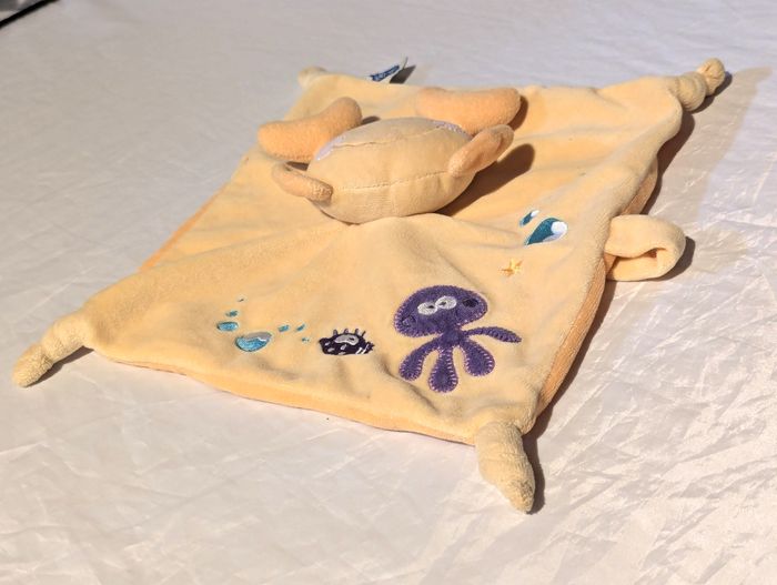 Petit Crâbe Jaune Doudou Pinces Petite Pieuvre Violette Animal Aquatique Peluche Petits Enfants Bébé - photo numéro 6