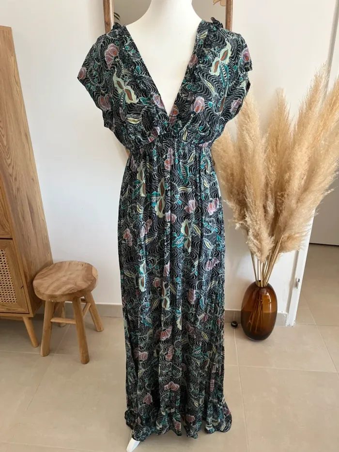 Robe longue noire et fleurie Holly & Joey - photo numéro 4