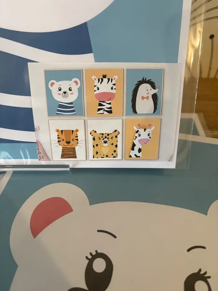 Ensemble d’affiches “Petits Compagnons Rigolos” pour chambre enfant - photo numéro 2