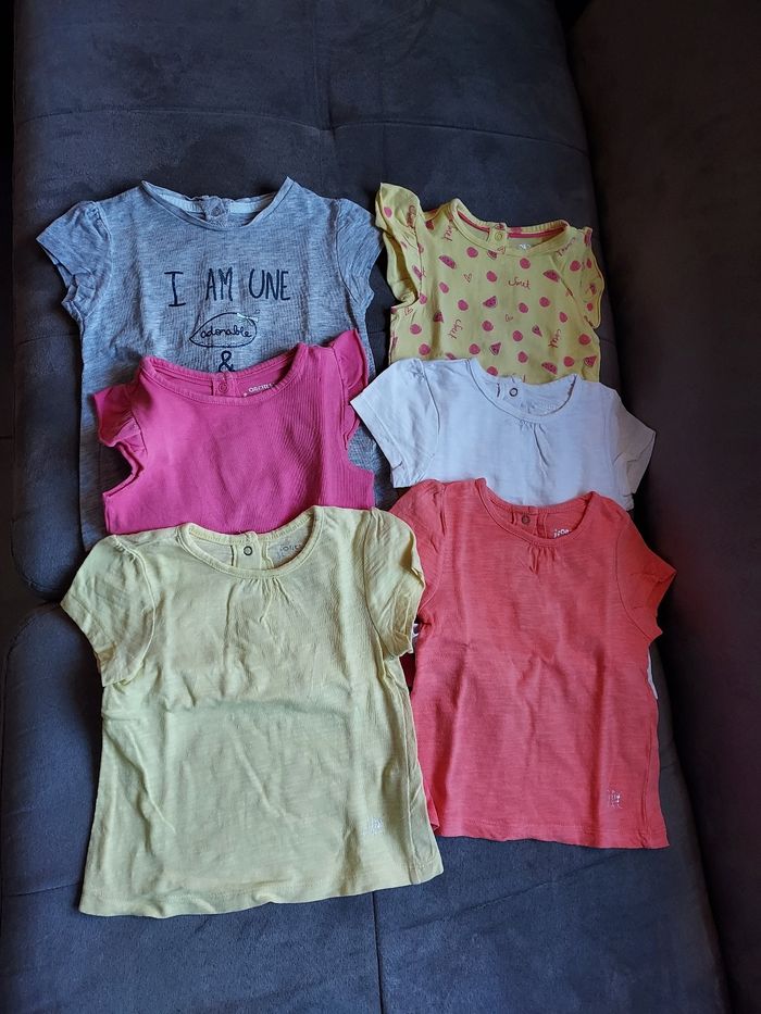 Lot tshirt 9 mois - photo numéro 2