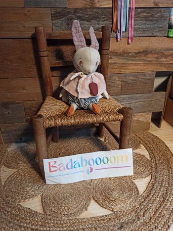 Peluche musicale lapin après la pluie moulin roty tbe