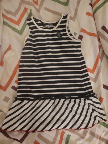 Robe manches courtes marinière 8 ans