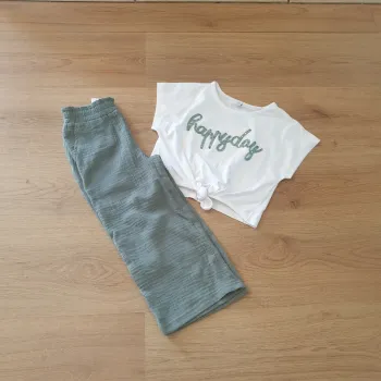 🩷 Ensemble tee-shirt pantalon fluide 5 ans Plus collection #emyfleury_5ansfille