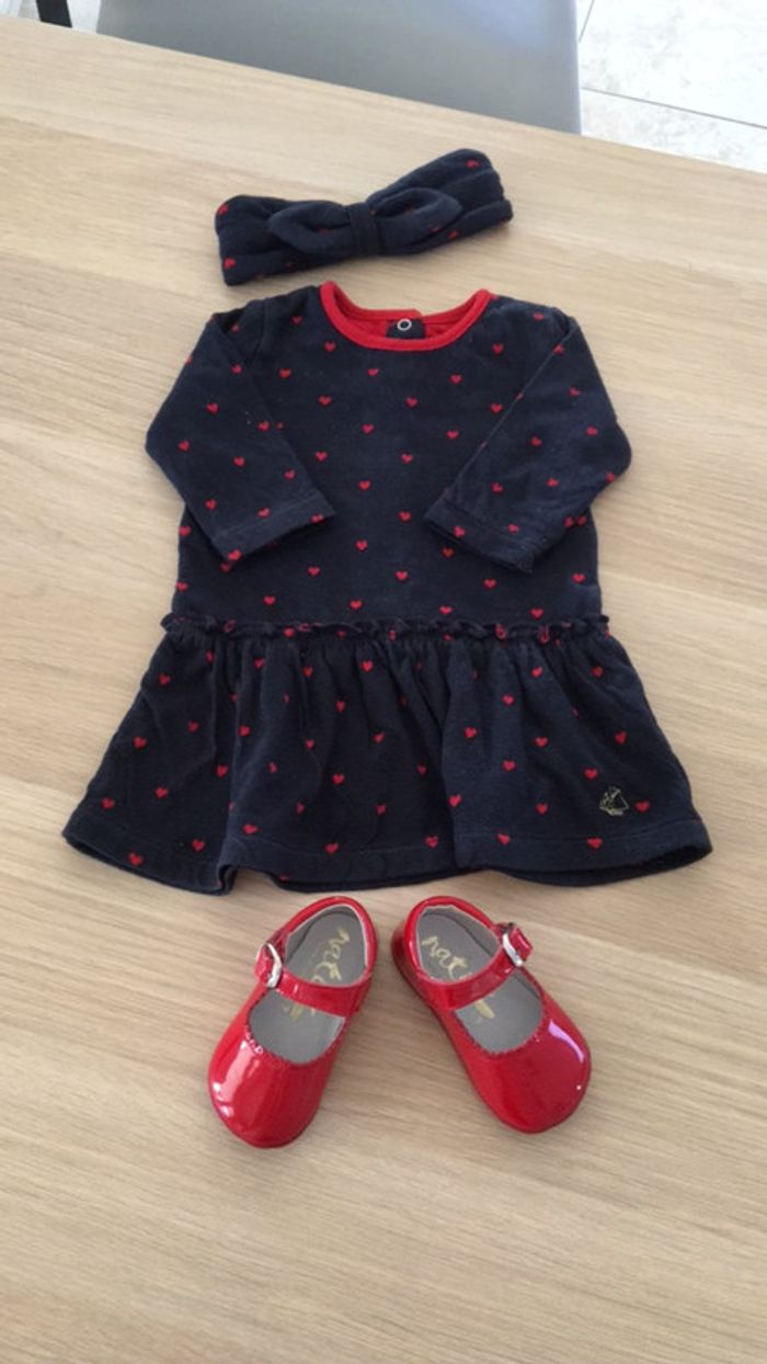 Ensemble robe et bandeau petit bateau