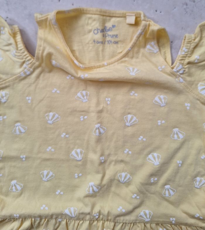 Robe d'été jaune Charlie & Prune 3/4 ans neuve - photo numéro 2