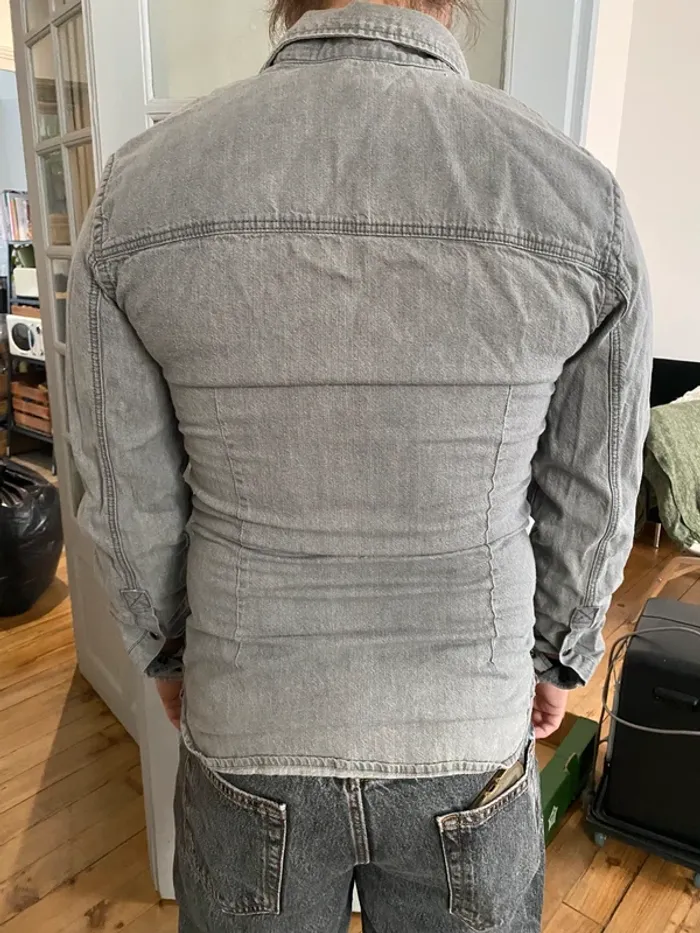Chemise en jean gris Kiabi - photo numéro 2