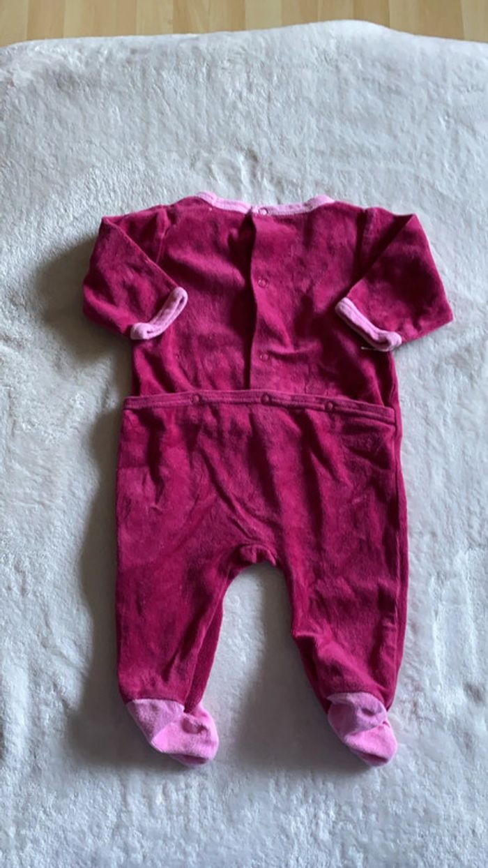 Lot de 3 grenouillère - pyjama 1 pièce - velours - 3 mois - photo numéro 10