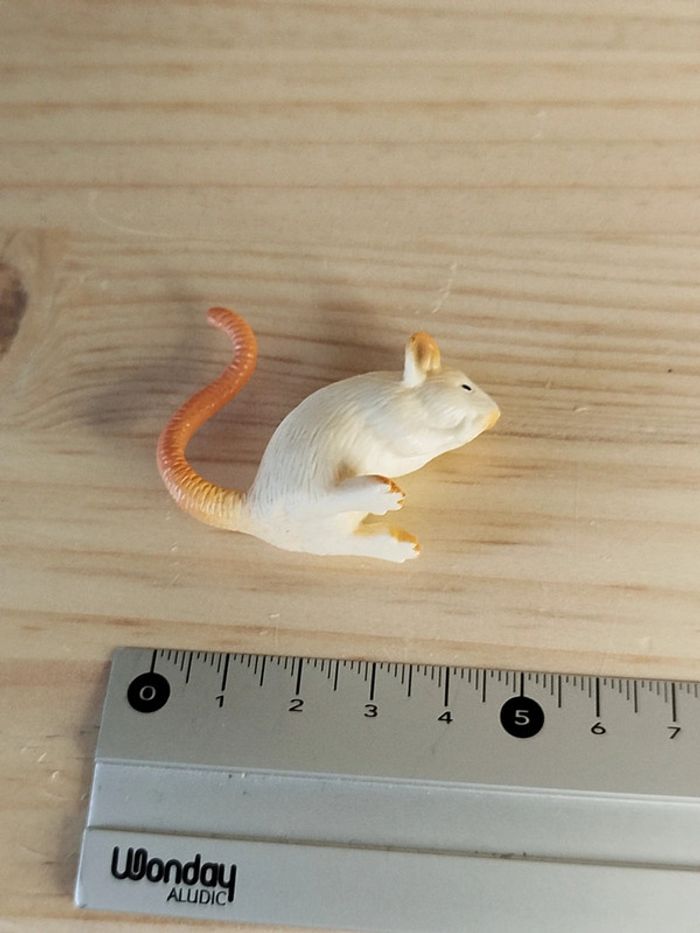 Figurine souris blanche Animal de la ferme - photo numéro 5