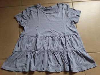 Top court et large bleu lavande femme en S ZARA TBE