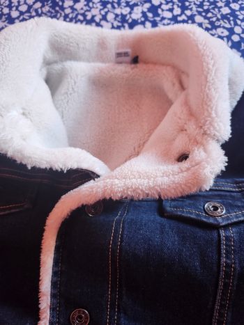 Veste en jean  fourrée