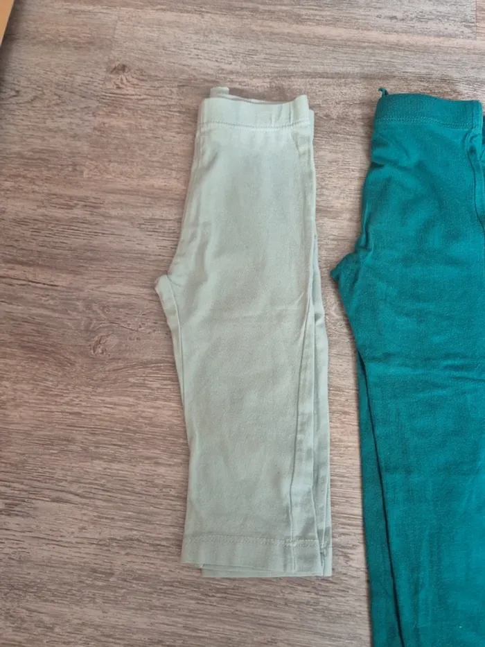 3 leggings vert et noir - photo numéro 2