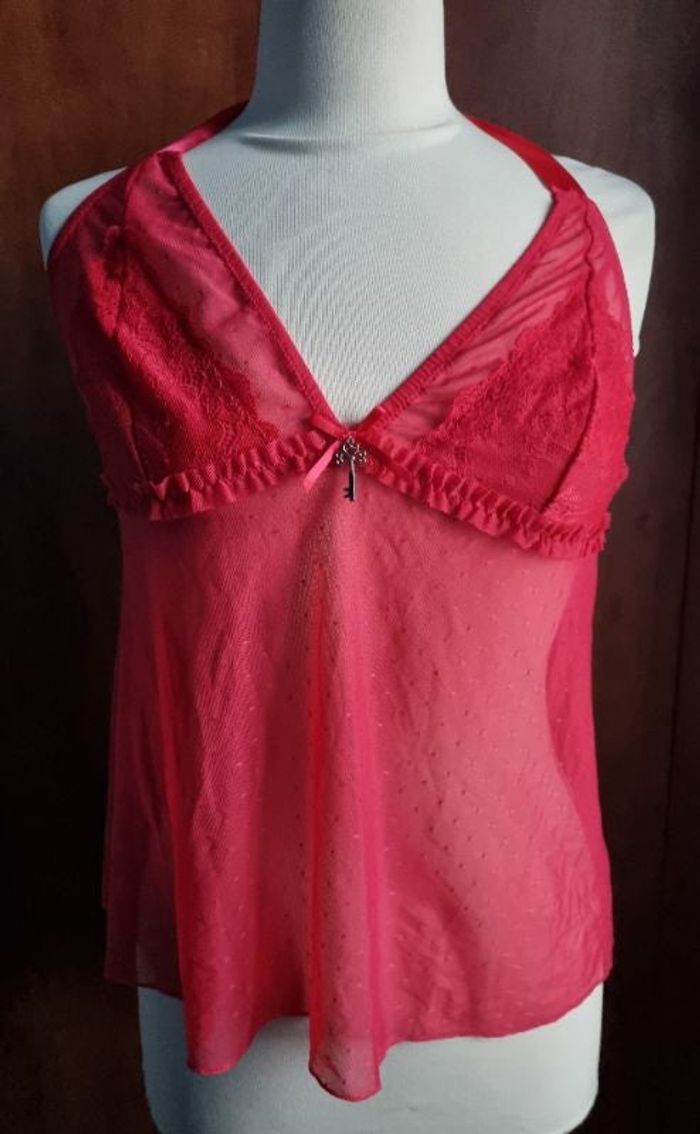 Bustier dentelle rouge taille 40-42