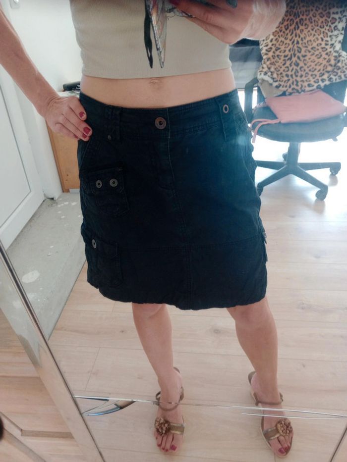 Jupe 40 noire type délavé c88 - photo numéro 4