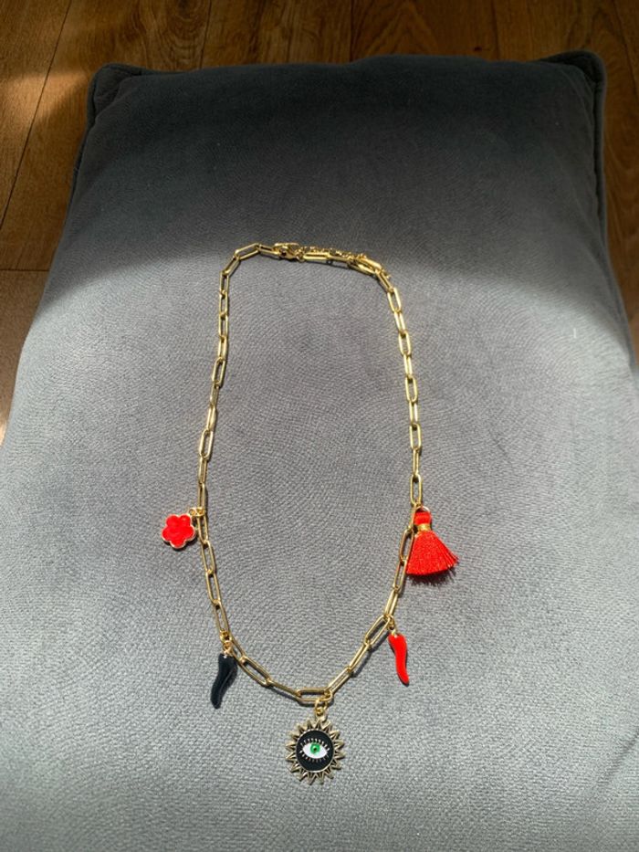 collier acier inoxydable doré