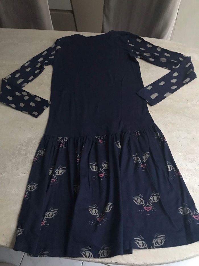 Robe « Desigual » bleue marine imprimée -Taille : 13/14 ans (158/164 cm) - photo numéro 2