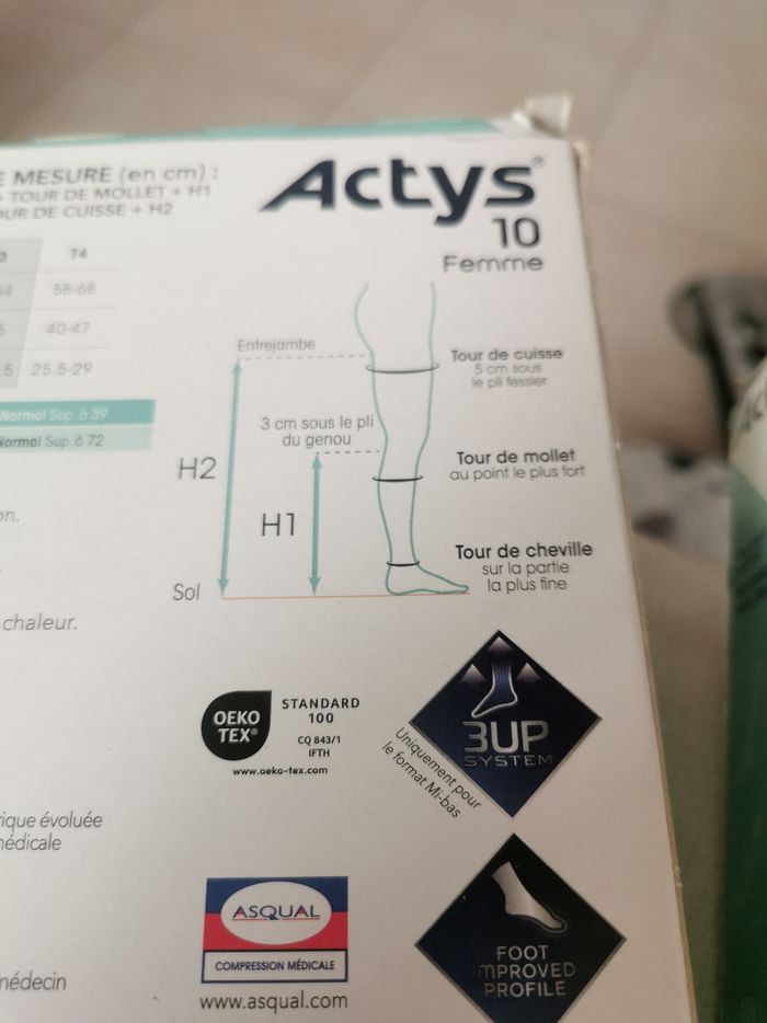 Lot de 2 paires de mi bas Actys 10 femme taille 4 - photo numéro 6