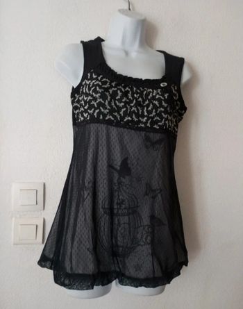 Haut long voile & coton femme.40..