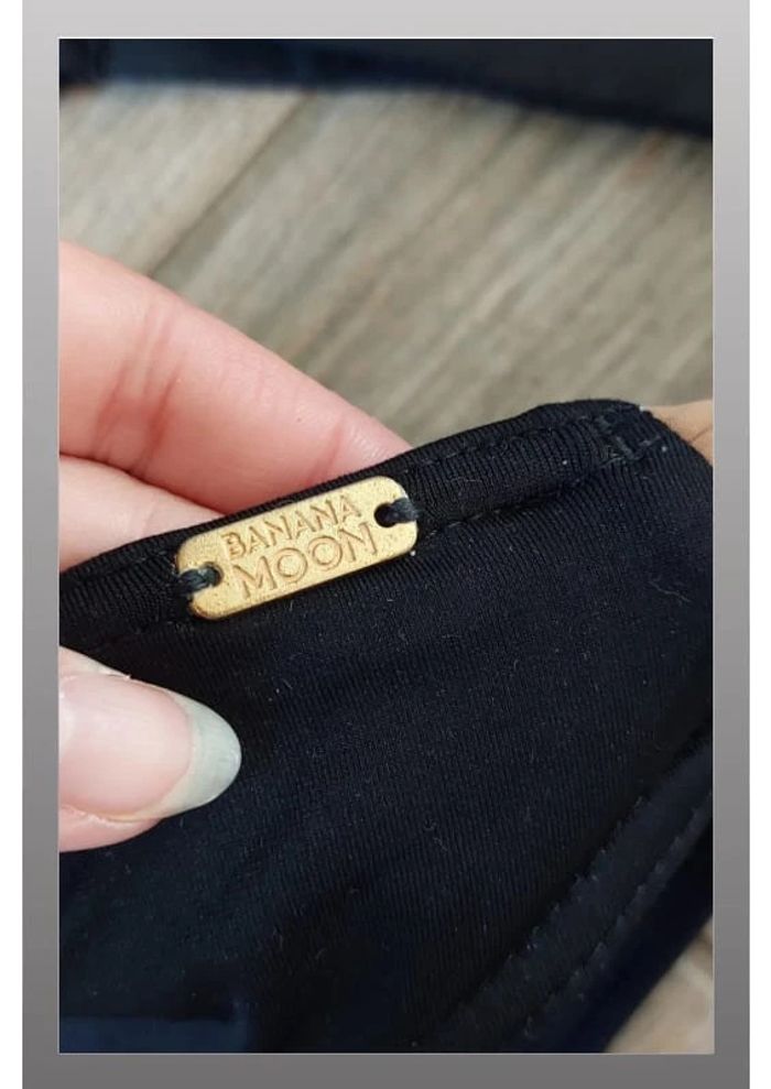 Maillot de bain deux pièces noir et marron, plusieurs traces d'usures  - Taille 38 Banana Moon - photo numéro 3
