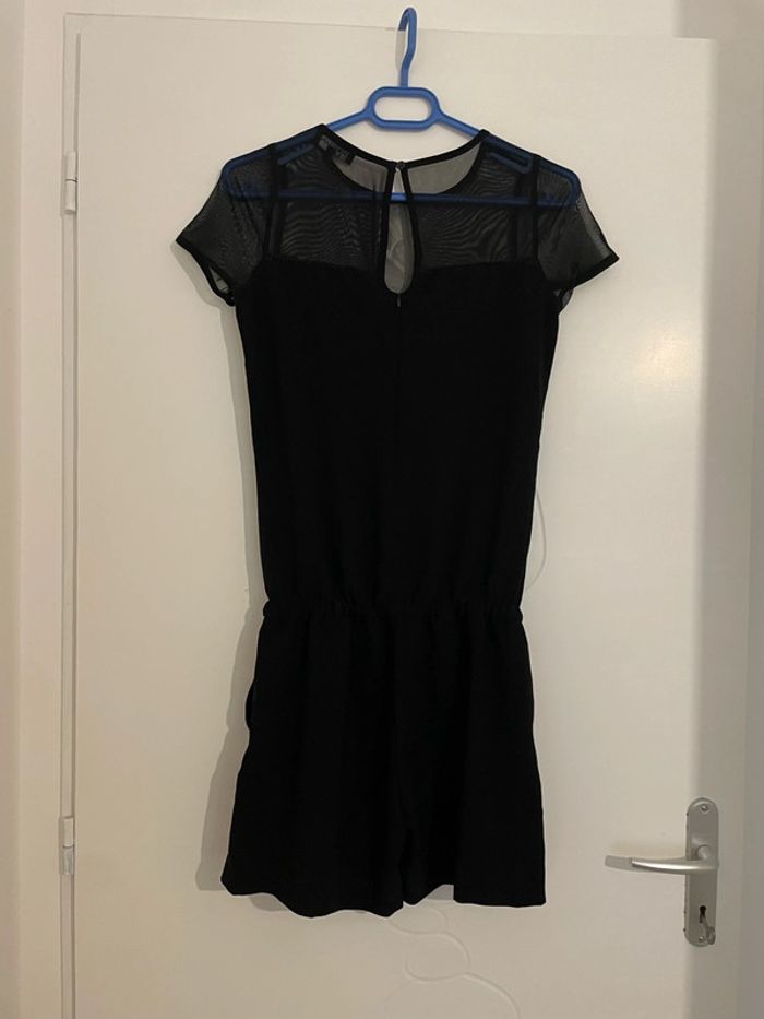 Combinaison short Combishort noir à manches courtes haut dentelle Morgan taille 36 - photo numéro 5