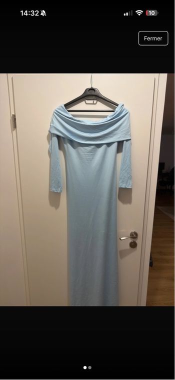 Robe longue bleu